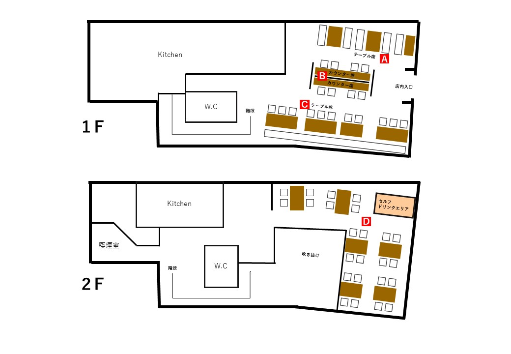 大松屋納屋橋_店内マップ